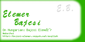 elemer bajcsi business card